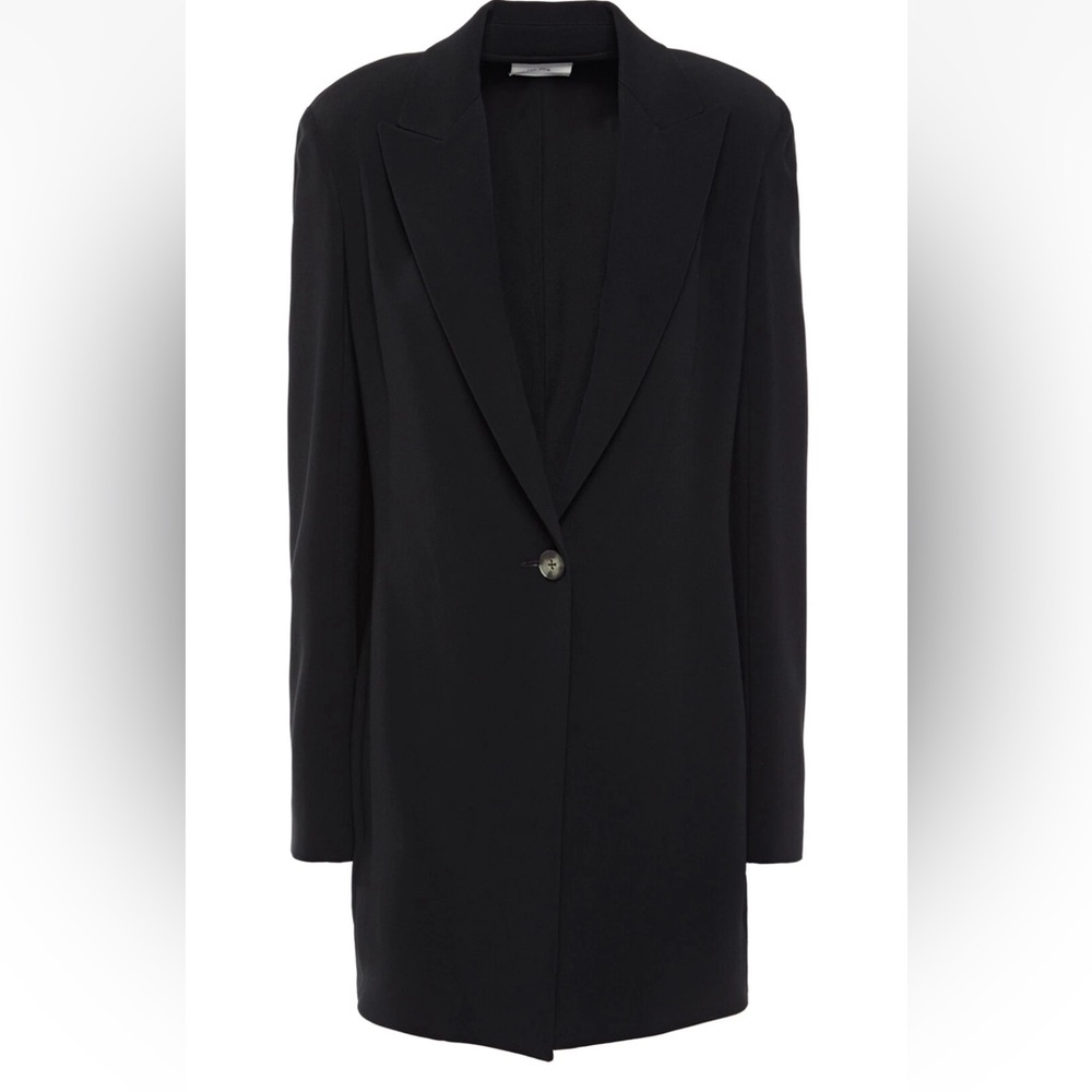 The Row Black Blazer Coat with Minimalist Design